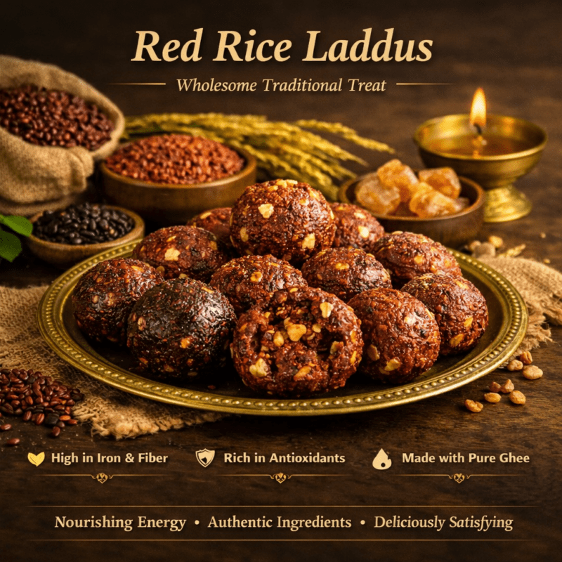 Red Rice Laddus 6 Nos